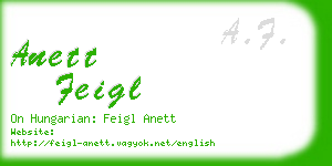 anett feigl business card